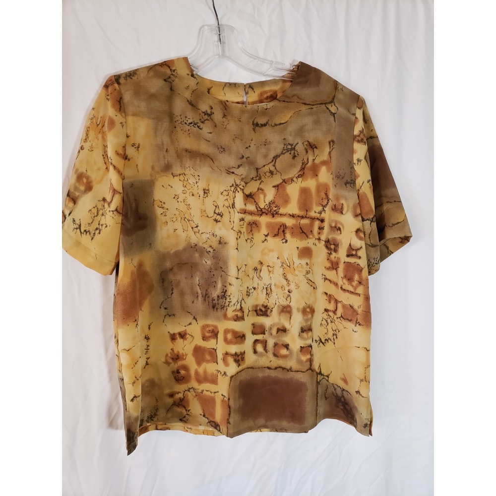 Women's Modern Essentials Rust Colored Short Sleeve Top Size M